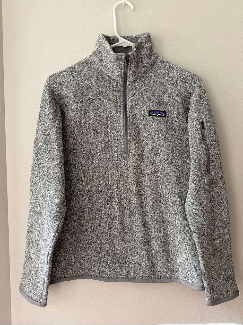 Patagonia Women’s Heather Gray Half-Zip Pullover Sweater Size S